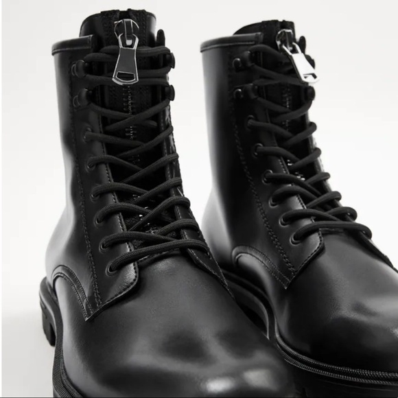 ZARA MEN BLACK BOOTS. SZ 12 - Picture 8 of 8